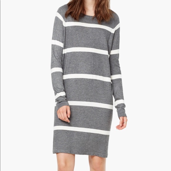 Mango - Grey and white dress - Picture 1 of 4